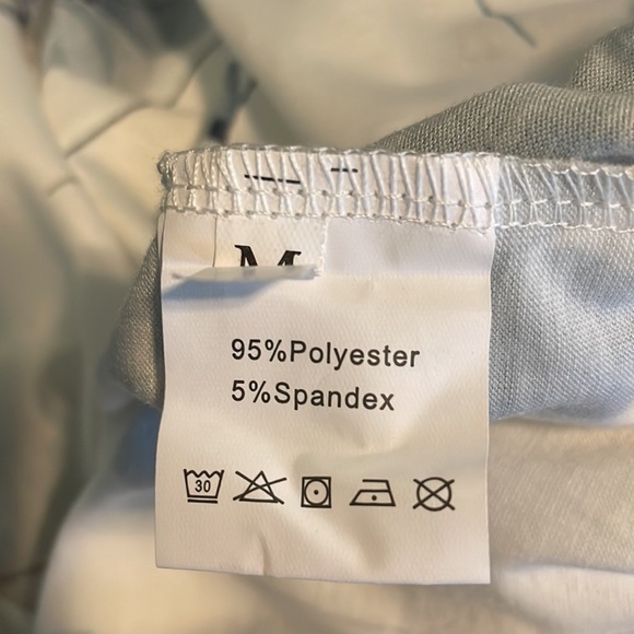 Unbranded Floral Print Crew Neck Casual Top, Women’s M, White Blue - Picture 7 of 7